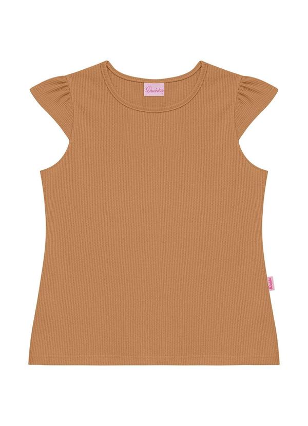 Blusa Infantil Enfeite Lateral Bege