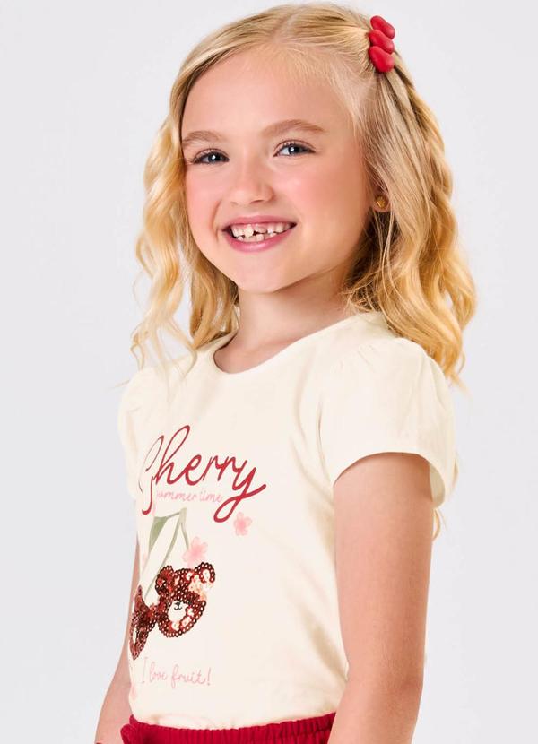 Blusa Infantil Estampada Bege