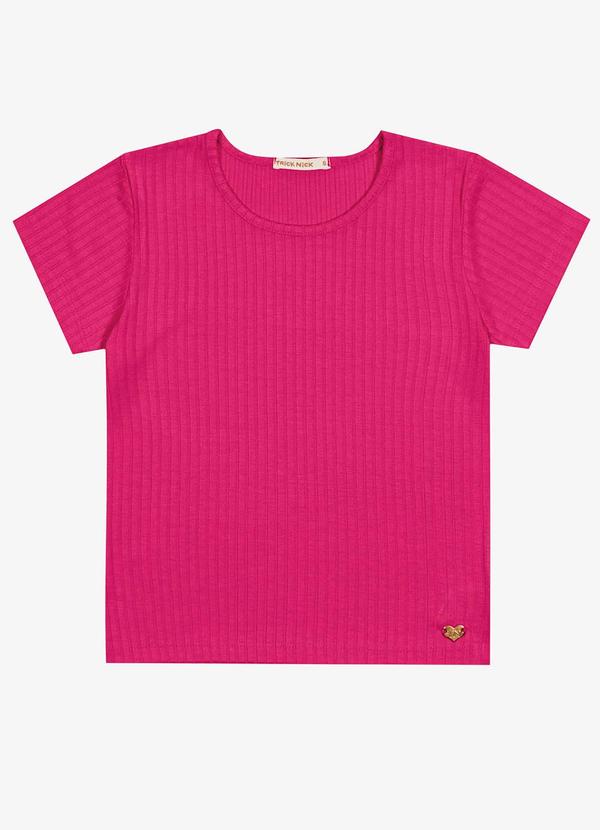 Vista 2 Blusa Infantil Menina Canelada Rosa Trick Nick Trick Nick