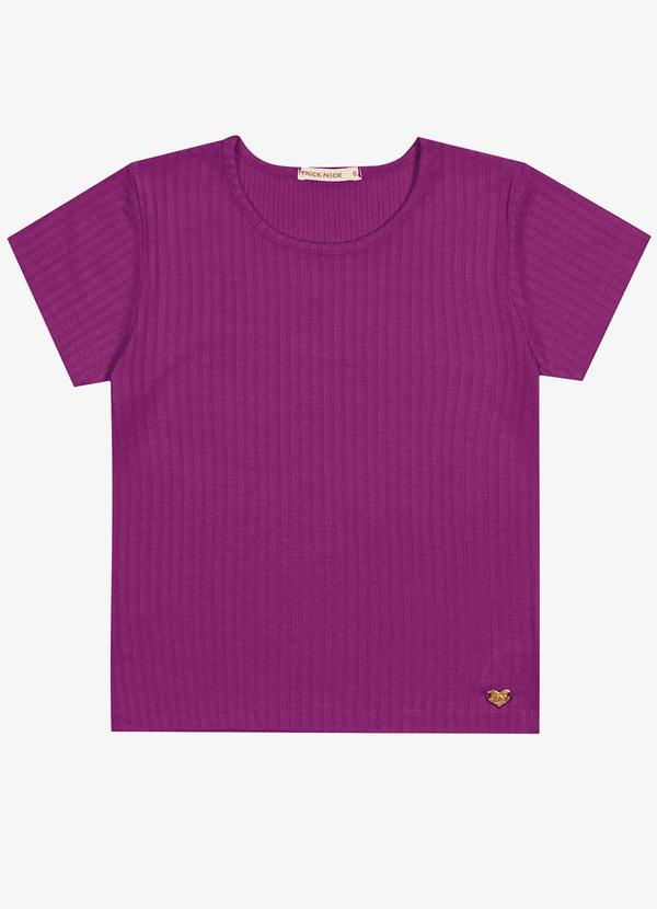 Vista 2 Blusa Infantil Menina Canelada Roxo Trick Nick Trick Nick