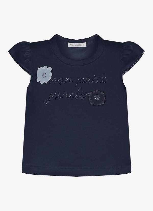 Blusa Infantil Feminina Cotton Leve Azul