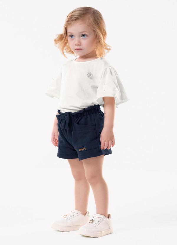Blusa Infantil Feminina Cotton Leve Bege