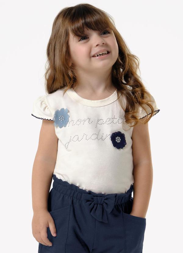 Blusa Infantil Feminina Cotton Leve Bege