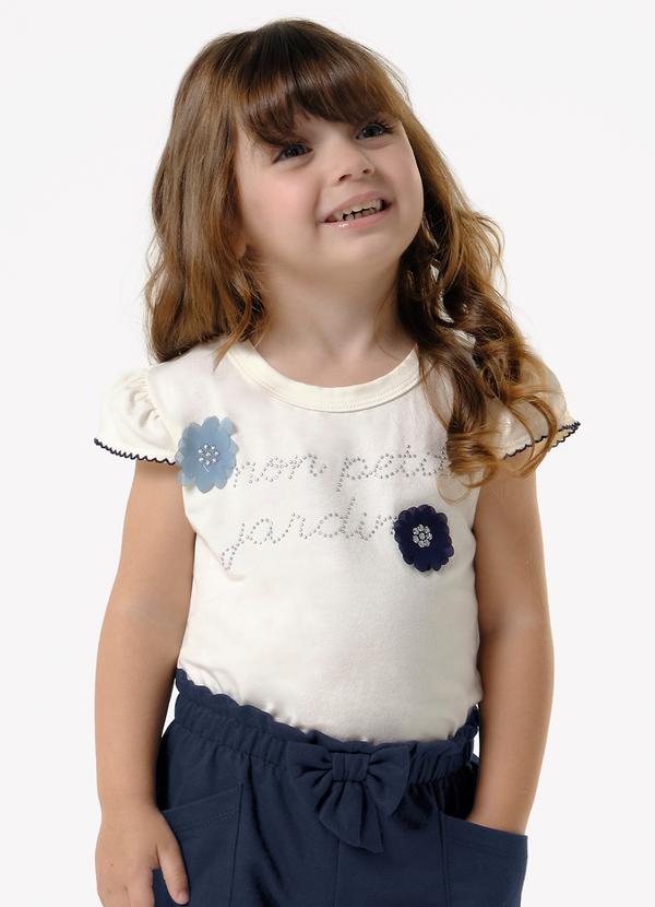 Blusa Infantil Feminina Cotton Leve Bege