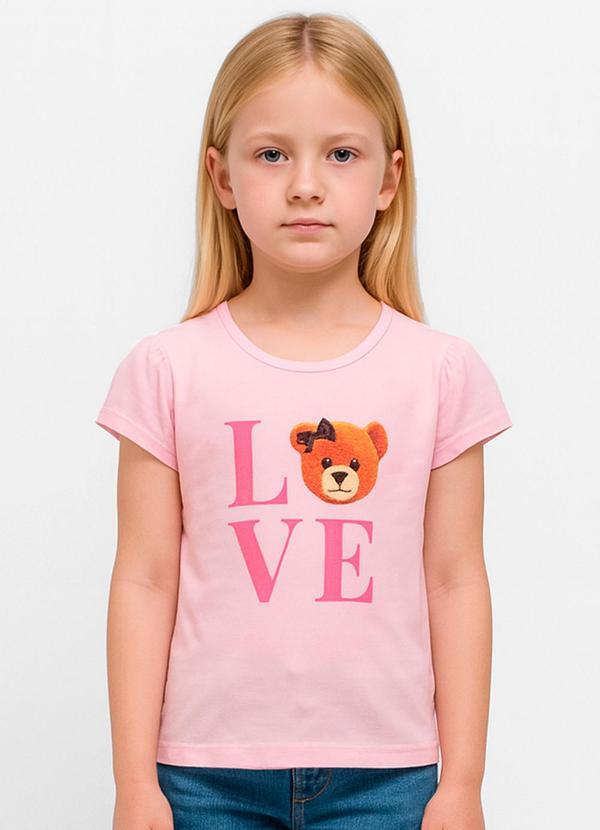 Blusa Infantil Feminina em Cotton Leve Rosa