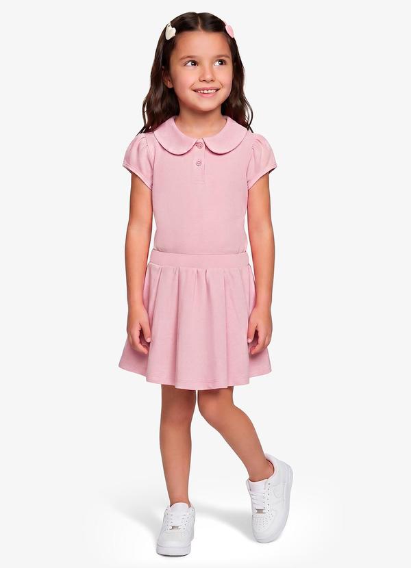 Blusa Infantil Feminina em Cotton Leve Rosa