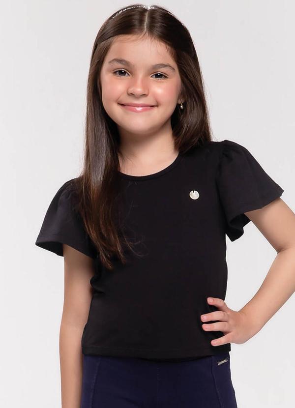 Vista 2 Blusa Infantil Feminina Preto Trick Nick Trick Nick