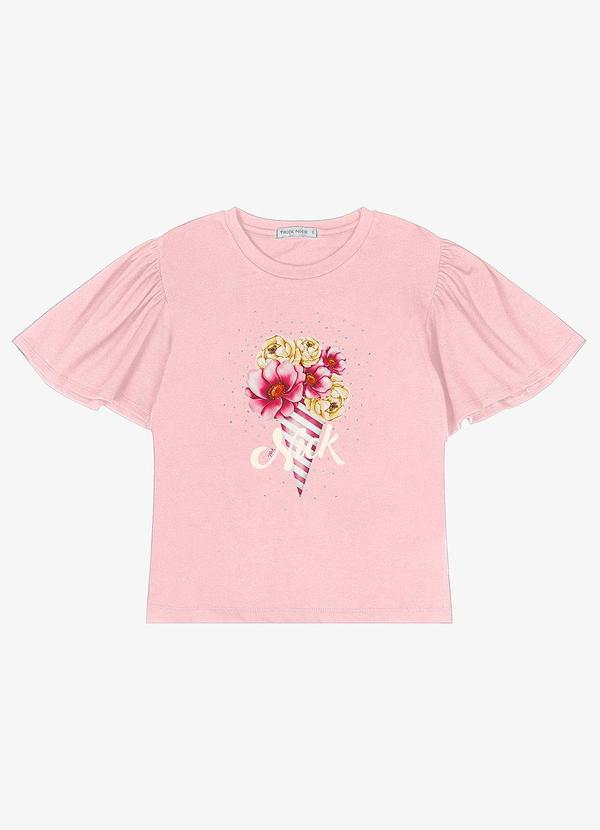 Vista 2 Blusa Infantil Feminina Rosa Trick Nick Trick Nick