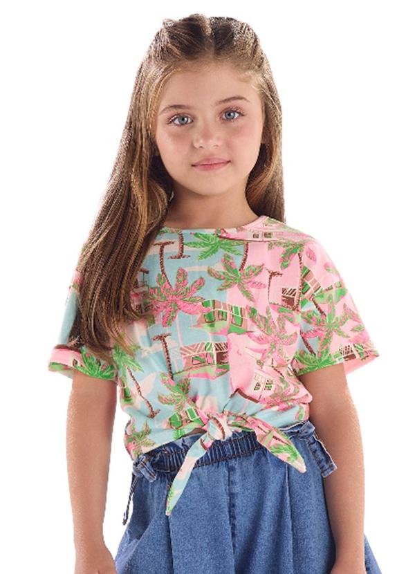 Blusa Infantil Feminino Cotton Azul