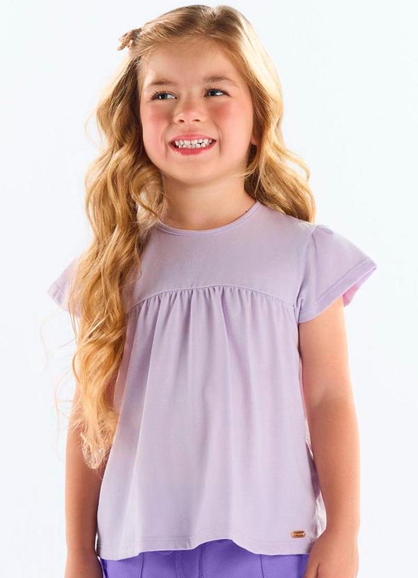 Vista 2 Blusa Infantil Finina Algodão Roxo Up Baby Up Baby
