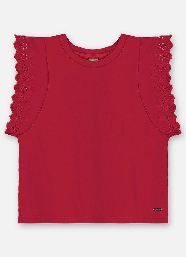 Vista 2 Blusa Infantil Finina Algodão Vermelho Up Baby Up Baby