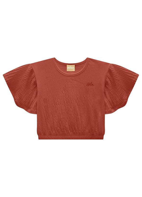 Blusa Infantil Menina Básica Laranja