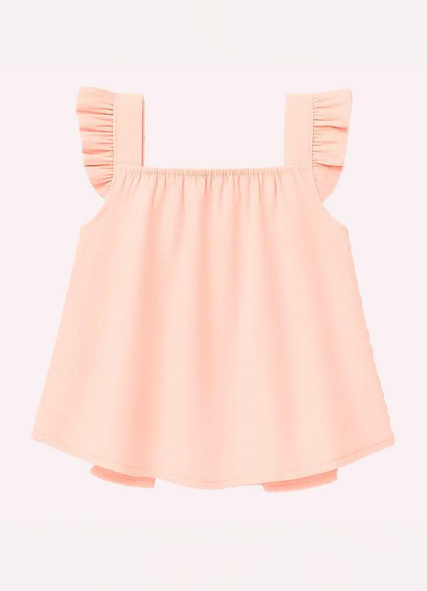 Blusa Infantil Menina Básica Laranja