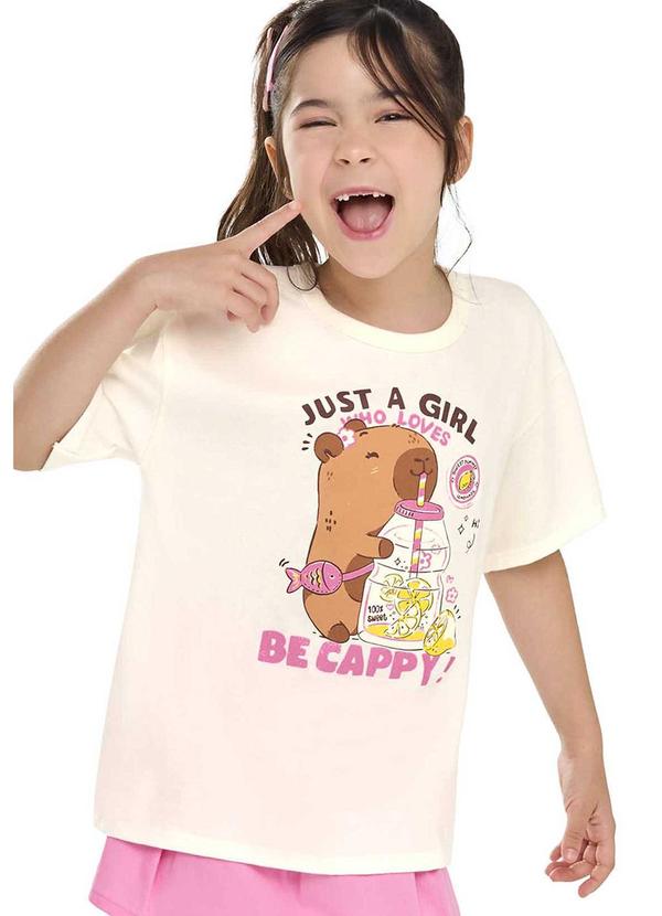 Blusa Infantil Menina Be Cappy Bege