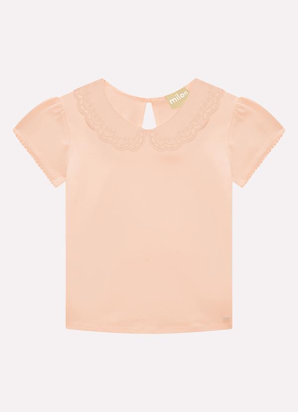 Blusa Infantil Menina Bordada Laranja