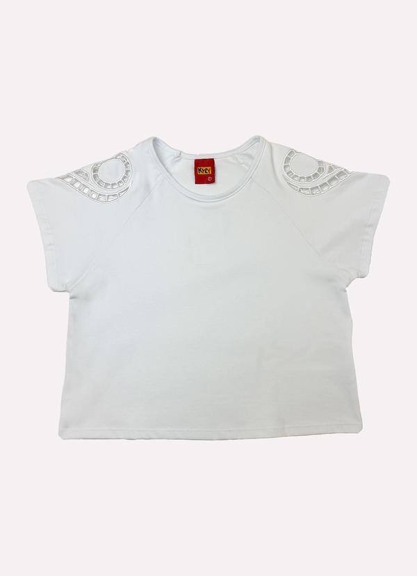 Blusa Infantil Menina Bordado Branco