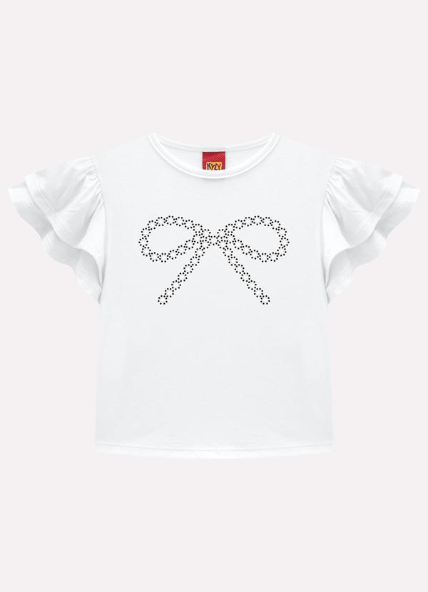 Blusa Infantil Menina com Babados Branco