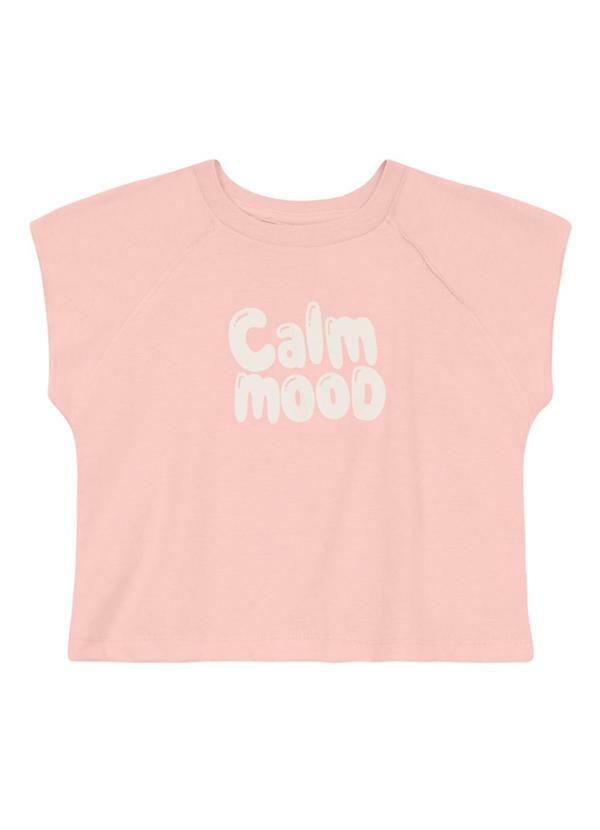 Vista 2 Blusa Infantil Menina com Estampa Tropical Rosa Brandili Brandili