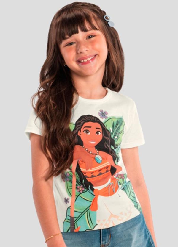Vista 2 Blusa Infantil Menina da Moana Bege Brandili Brandili
