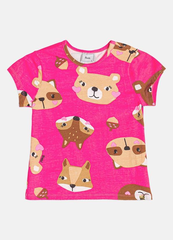 Blusa Infantil Menina de Bichinhos Rosa