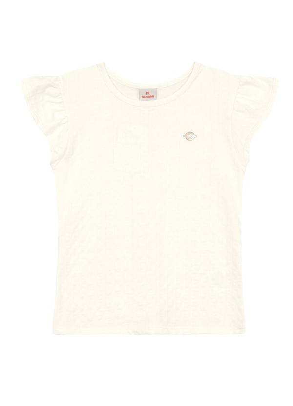 Blusa Infantil Menina em Cotton Especial Natural