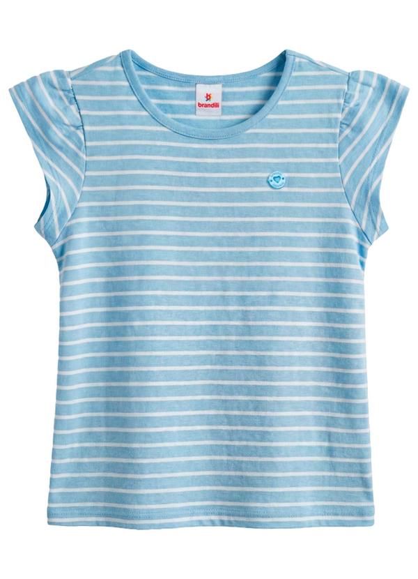 Blusa Infantil Menina em Malha Azul