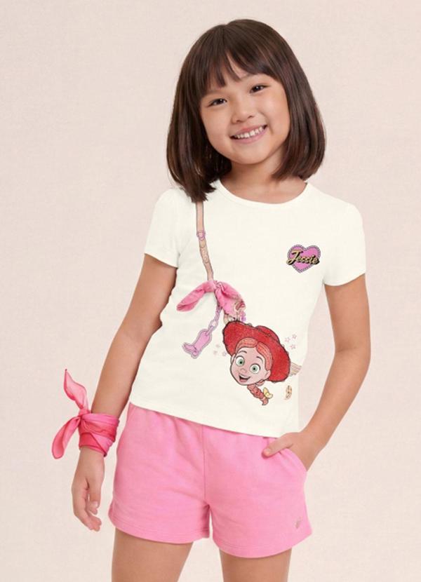 Blusa Infantil Menina em Meia Malha Bege