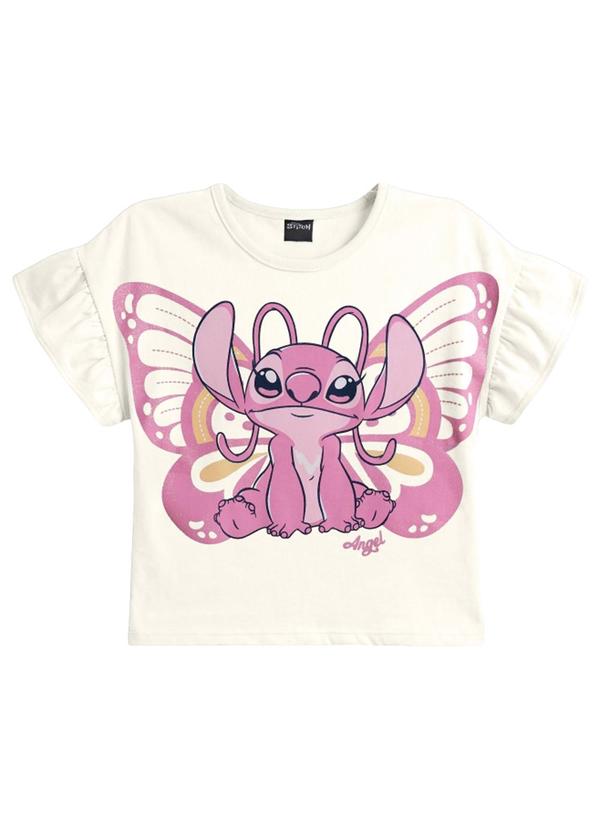 Blusa Infantil Menina em Meia Malha Bege