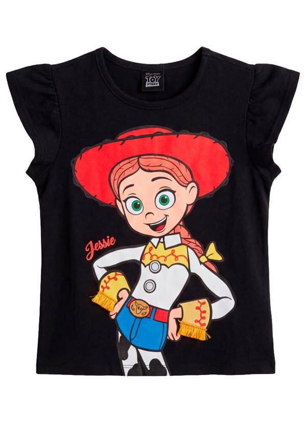 Blusa Infantil Menina em Meia Malha Preto