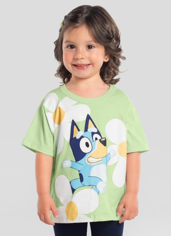 Blusa Infantil Menina em Meia Malha Verde