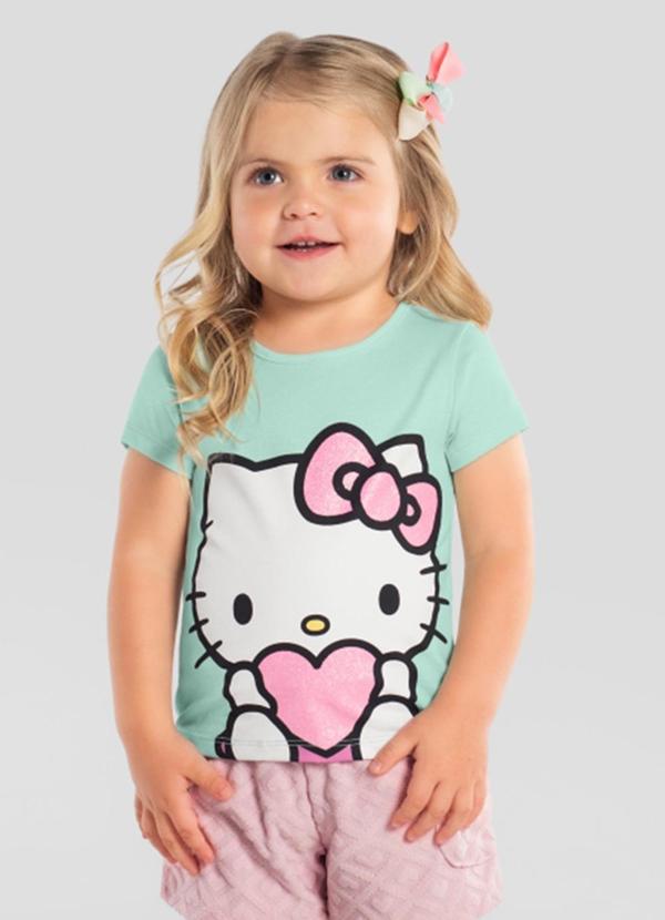 Blusa Infantil Menina em Meia Malha Verde