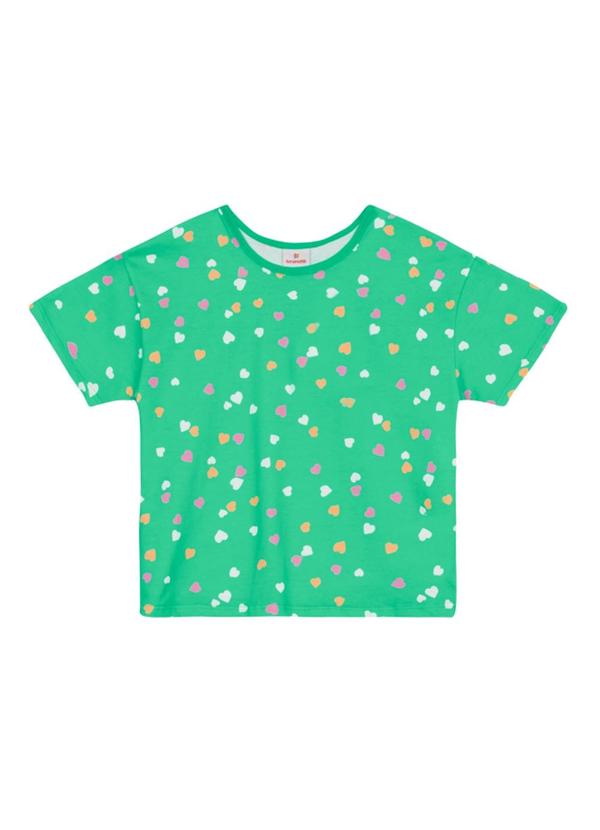 Blusa Infantil Menina em Meia Malha Verde