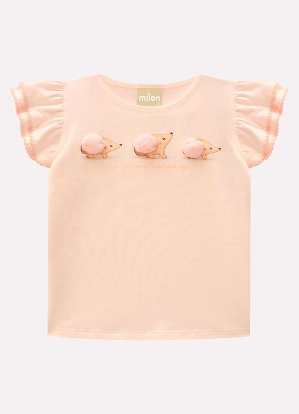 Vista 2 Blusa Infantil Menina Estampa Laranja Milon Milon