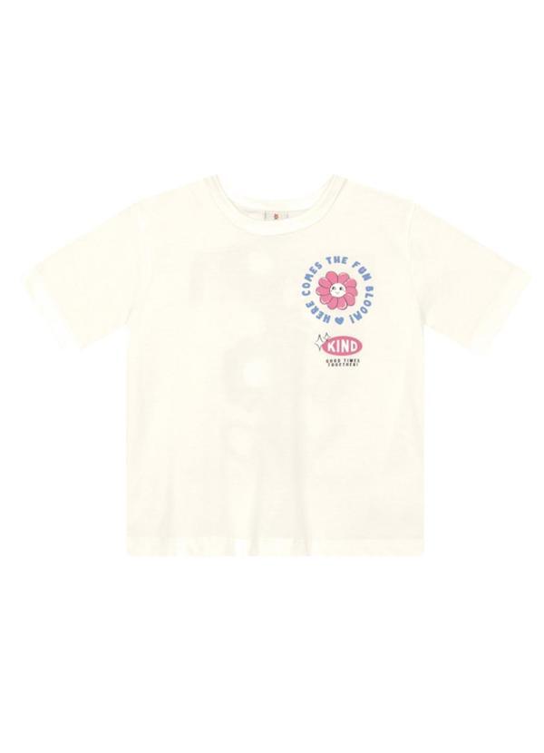 Blusa Infantil Menina Floral Natural