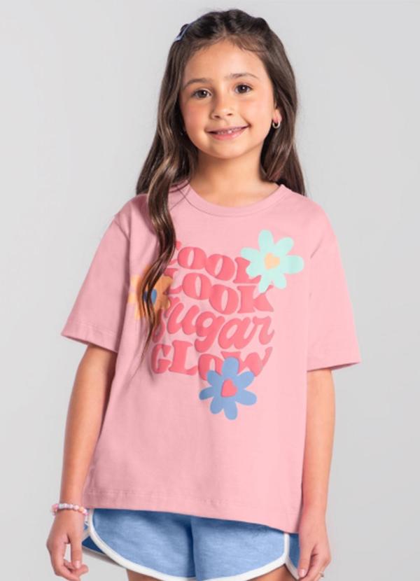 Blusa Infantil Menina Floral Rosa