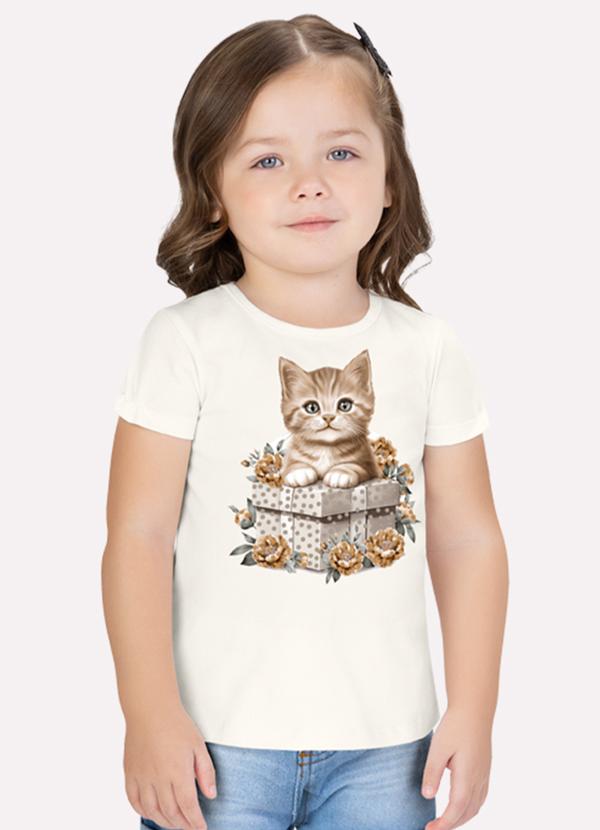 Blusa Infantil Menina Gatinha Milon Bege