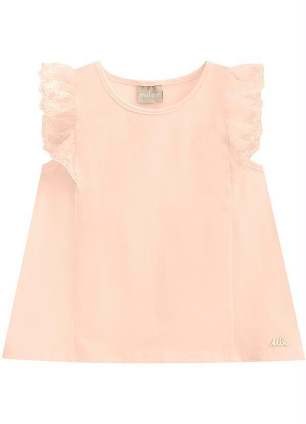 Vista 2 Blusa Infantil Menina Laranja Lilica Ripilica Lilica Ripilica