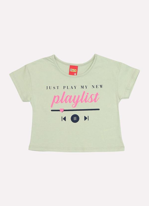 Blusa Infantil Menina Lettering Verde