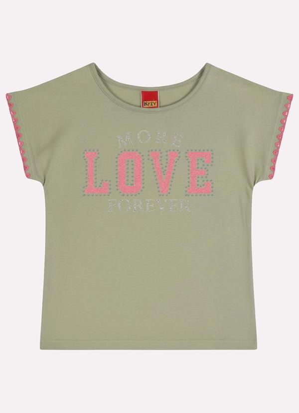 Blusa Infantil Menina Lettering Verde