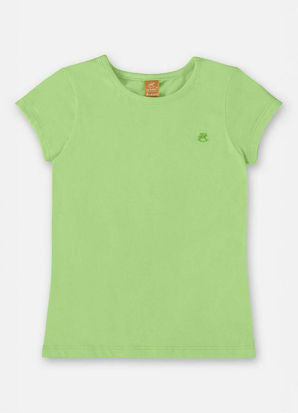 Blusa Infantil Menina Manga Curta Verde
