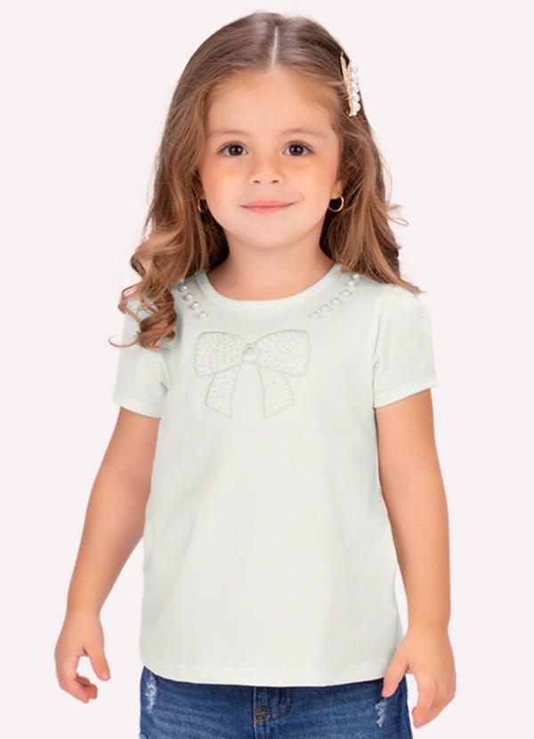 Blusa Infantil Menina Pérolas Milon Bege