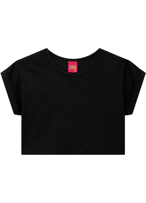 Vista 2 Blusa Infantil Menina Preto Kyly Kyly