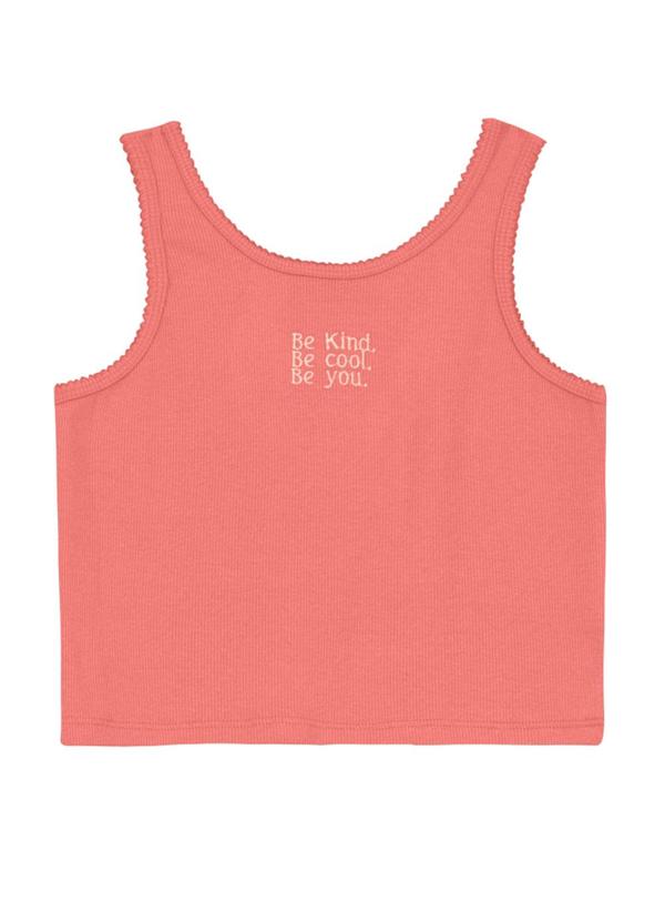 Vista 2 Blusa Infantil Menina Regata em Ribana Rosa Brandili Brandili