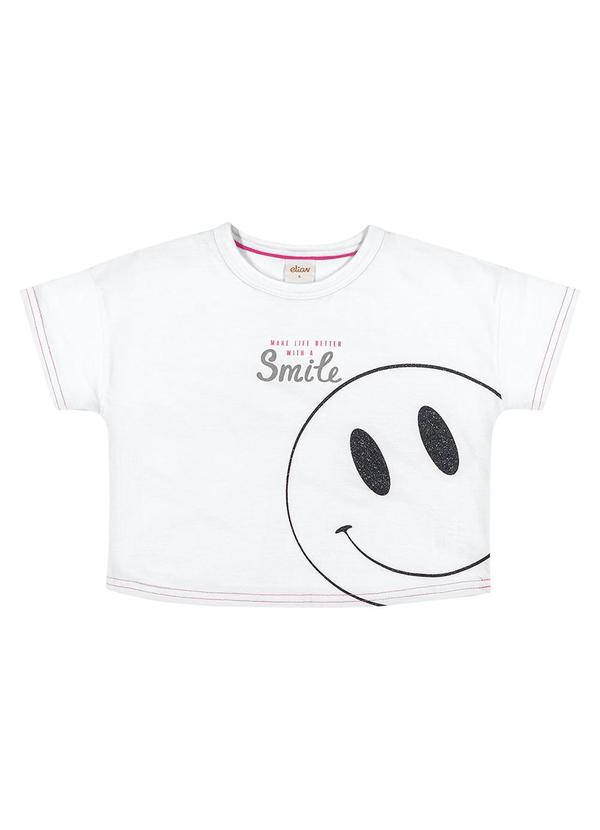 Vista 2 Blusa Infantil Menina Smile Elian Branco Elian