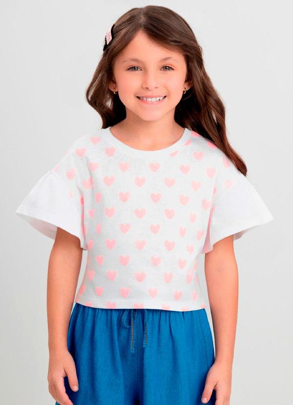 Blusa Infantil para Menina Quimby Branco