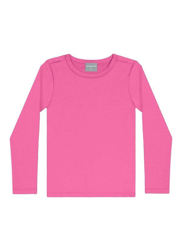 Blusa Infantil Unissex Fps +50 Rosa