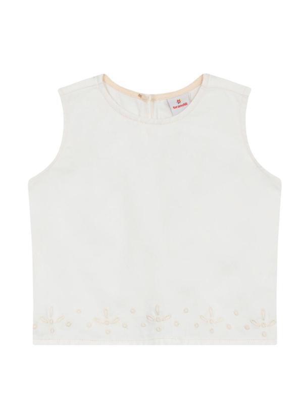 Blusa Jeans Infantil Menina Bege