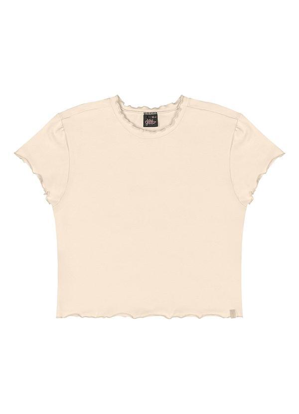Blusa Juvenil Básica em Cotton Bege