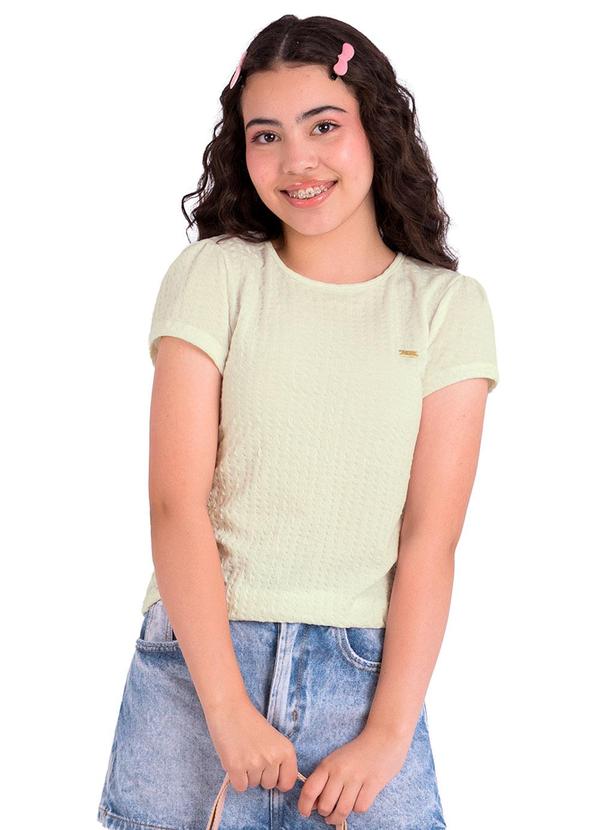 Blusa Juvenil com Plaquinha Bege