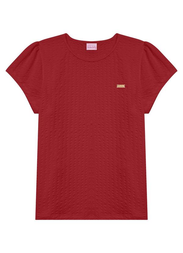 Blusa Juvenil com Plaquinha Bordô